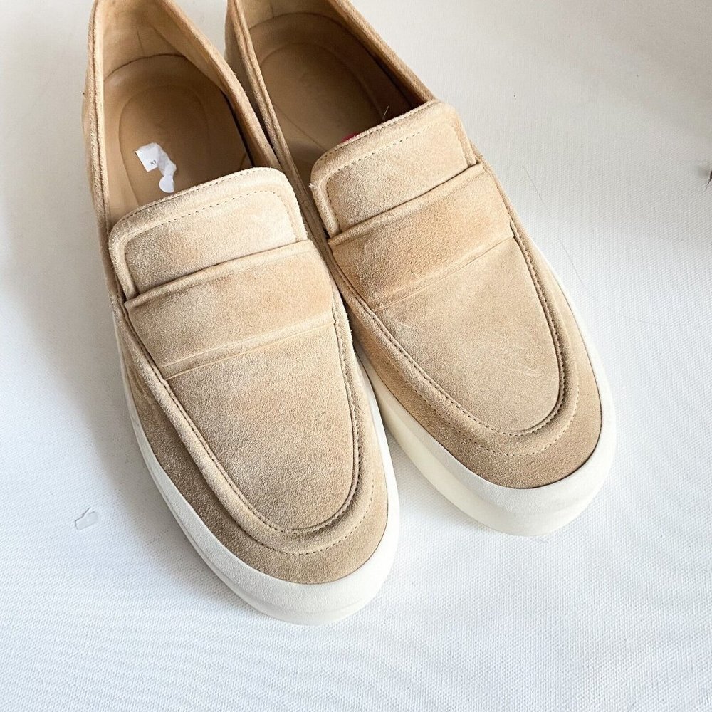 Vince Tan Suede Loafers